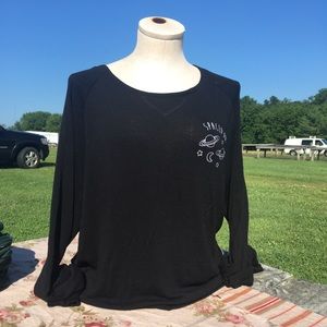Oversized Black “Spaced-Out” Sweater